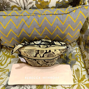 NWT Rebecca Minkoff with dust bag Butter Snakeskin Embossed Leather Crossbody